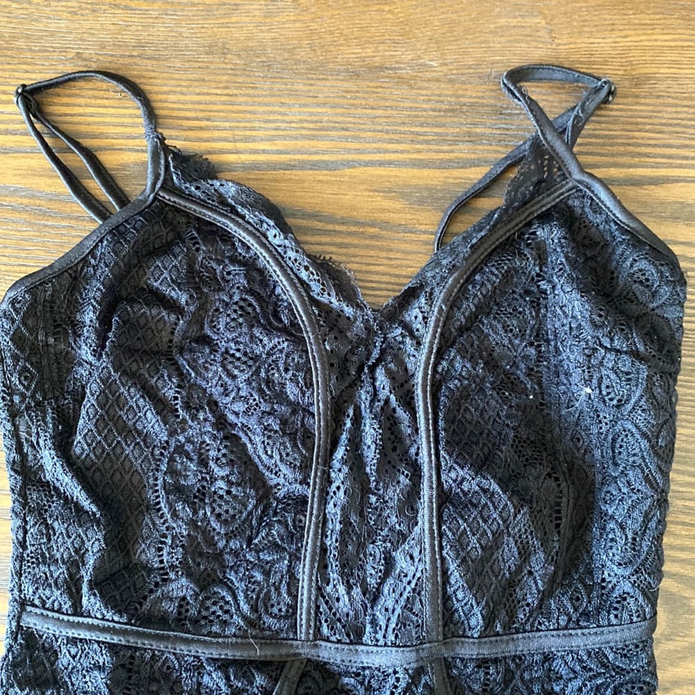 Black lace bodysuit